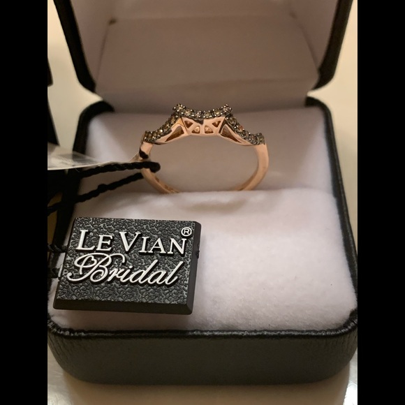 NWT Le Vian Chocolate Diamond Bridal Ring 14K Gold - Picture 3 of 12